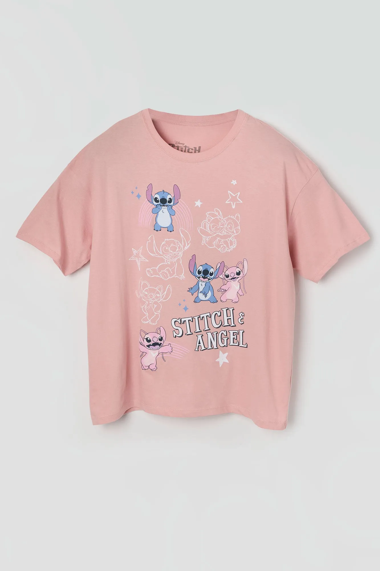 Angel and Stitch Graphic Boyfriend T-Shirt