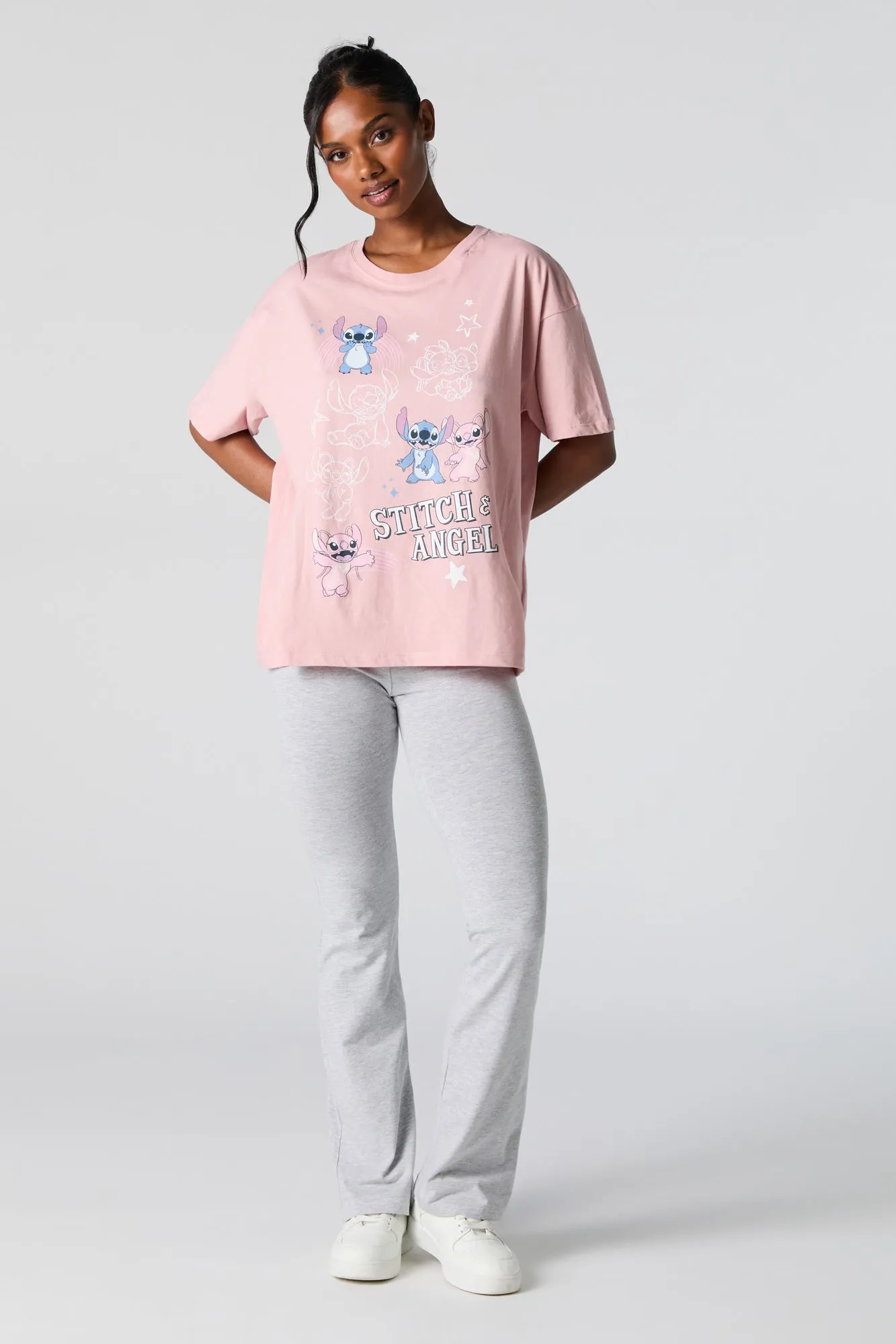 Angel and Stitch Graphic Boyfriend T-Shirt