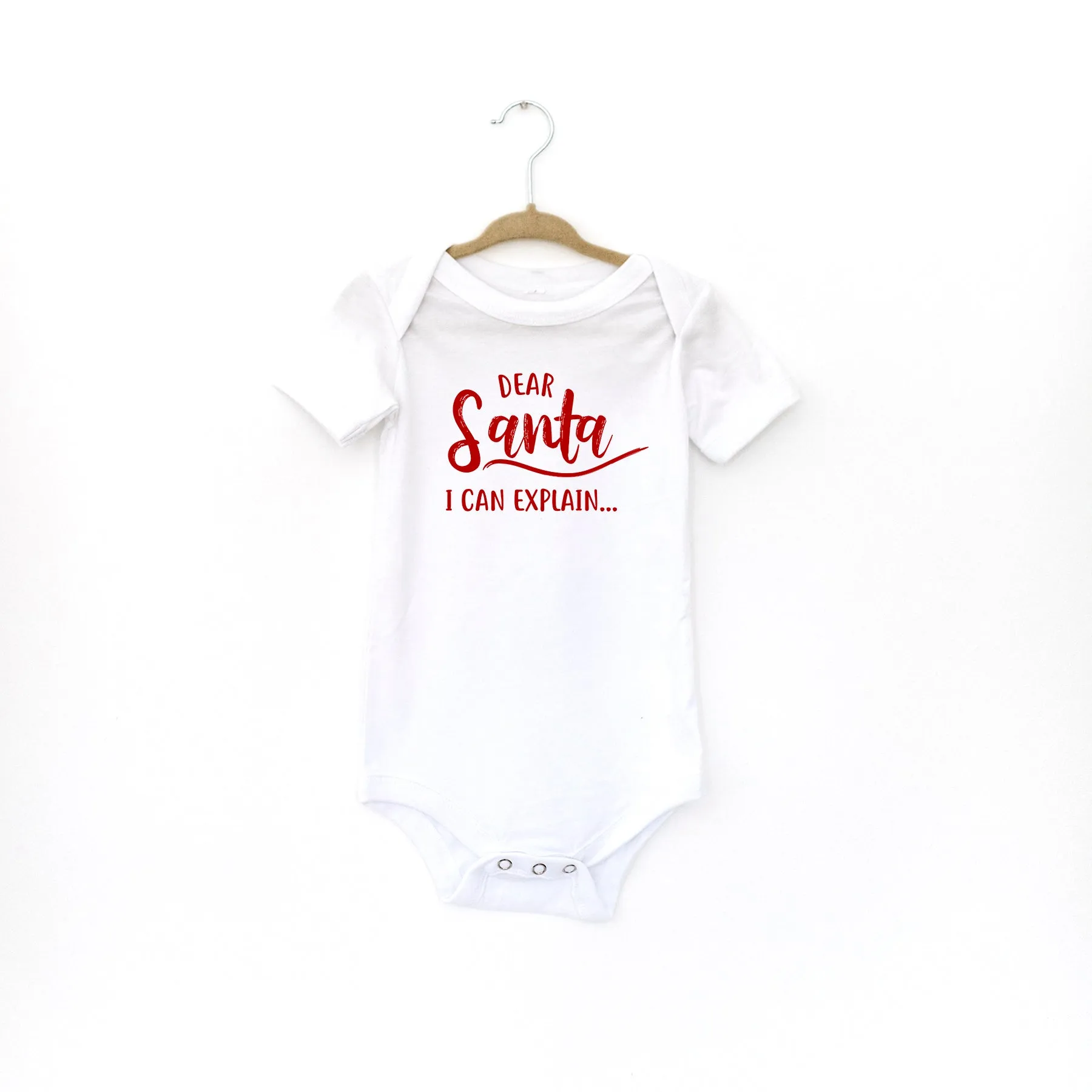 Baby Onesie or T shirt: "Dear Santa, I Can Explain"