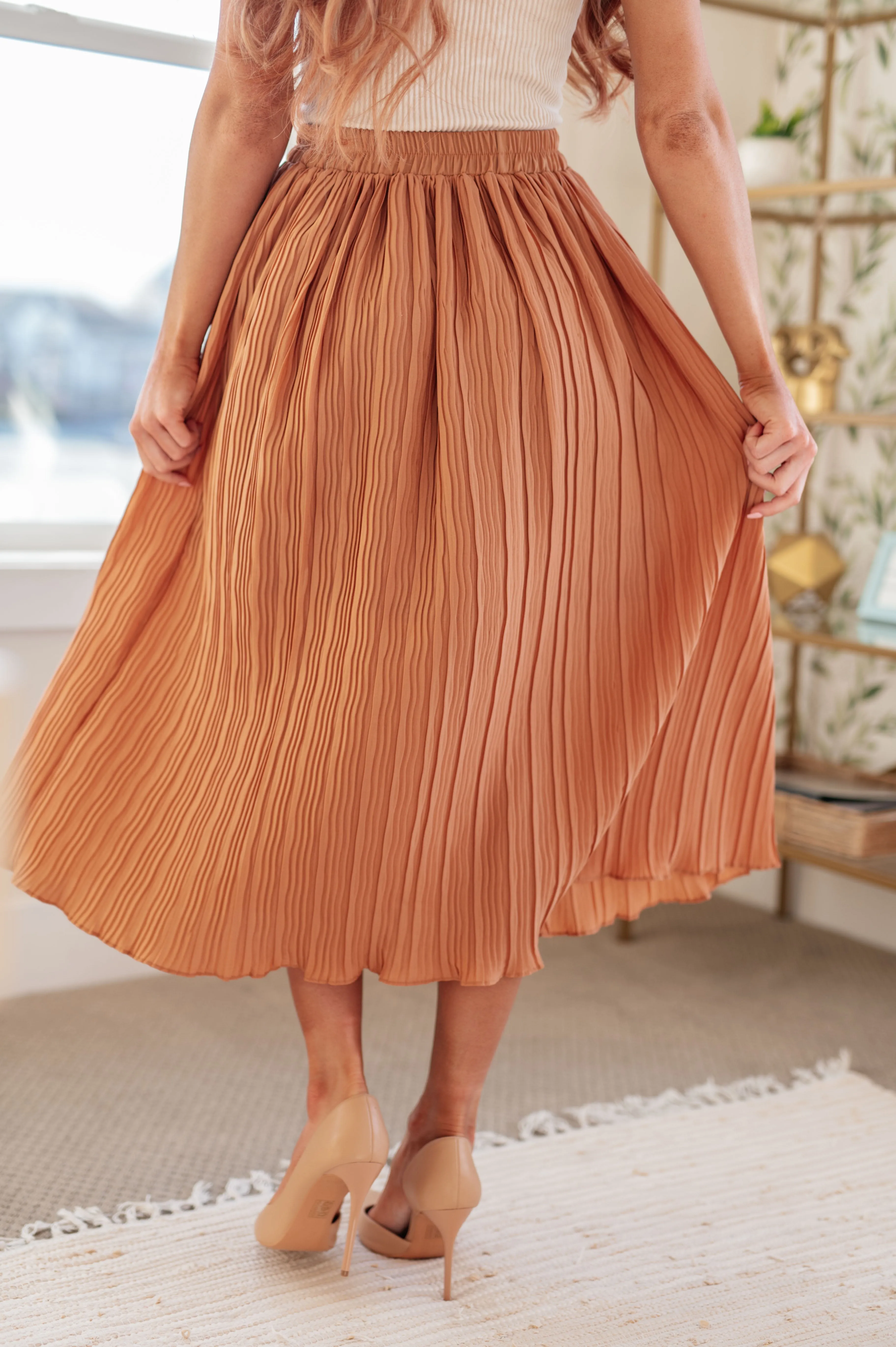 Blakely Pleated Midi Skirt