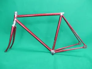 BOMBER PRO // Red / Silver Lugs with rainbow flake // 51cm