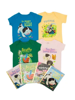 Bundle - Little Golden Books onesie/kids' tee and books