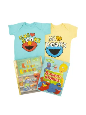 Bundle - Sesame Street onesie/kids' tee and books