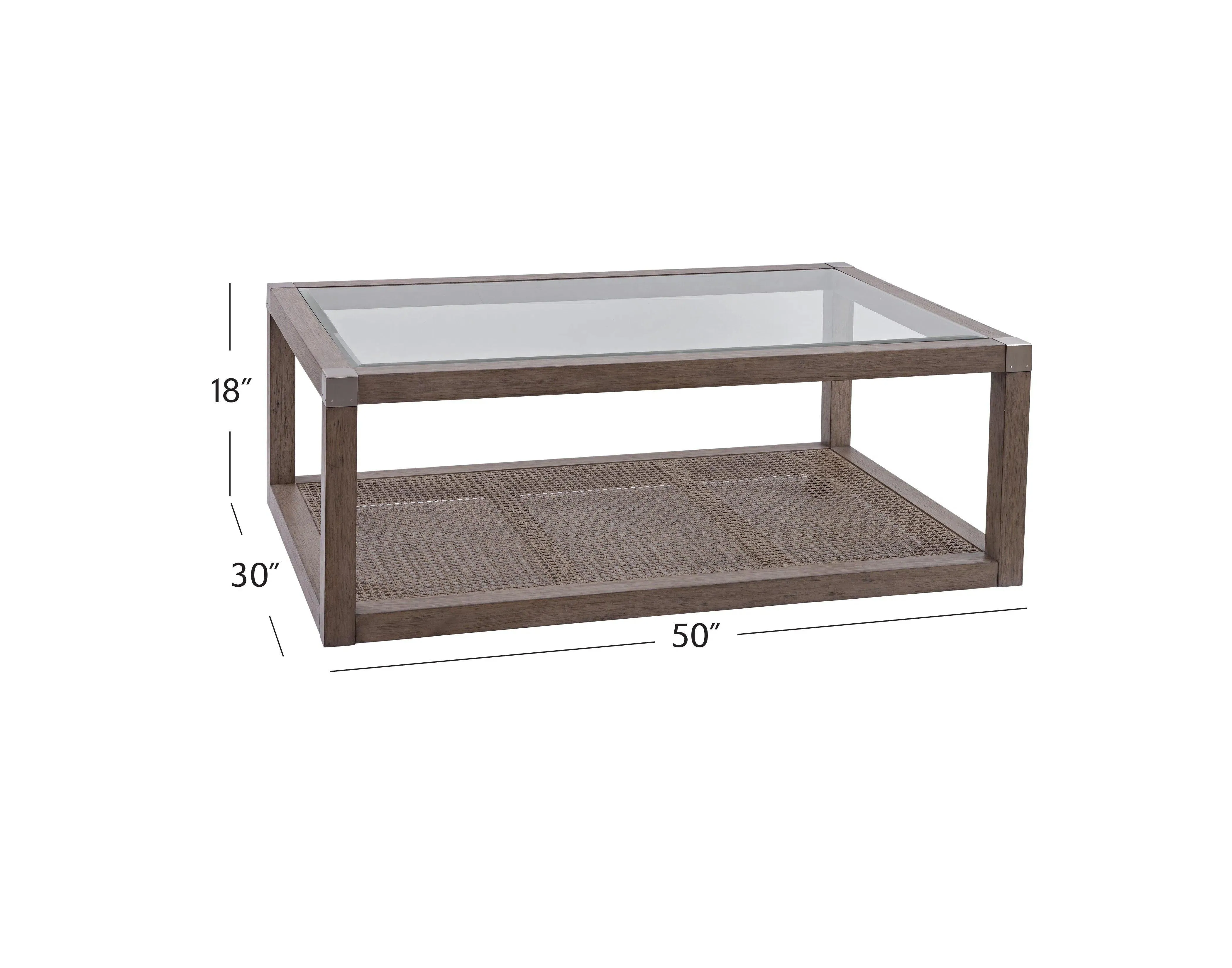 Calum Rubberwood Rectangular Cocktail Table