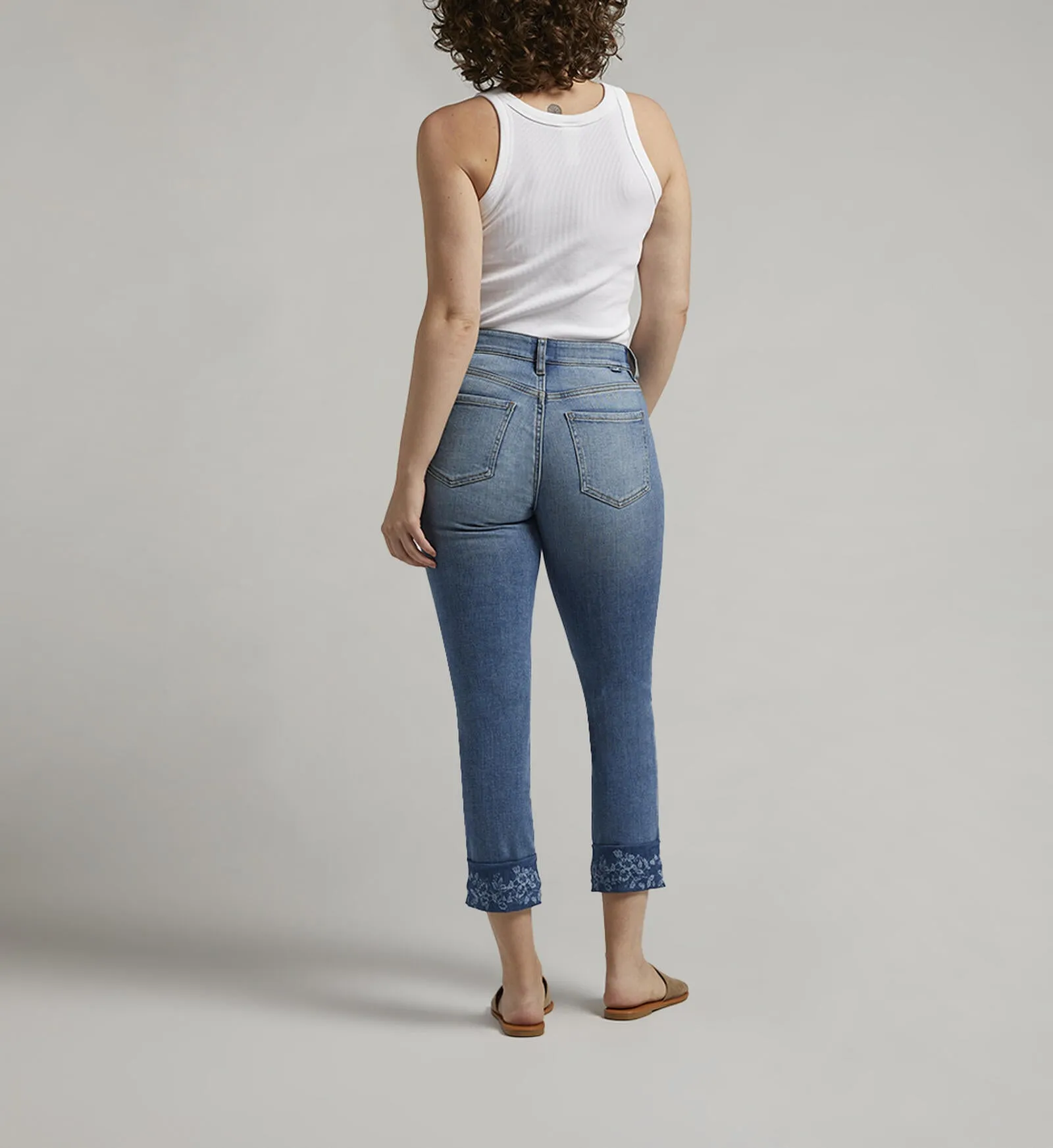 Carter Mid Rise "DENIM N' FLORAL" Girlfriend Jean by JAG