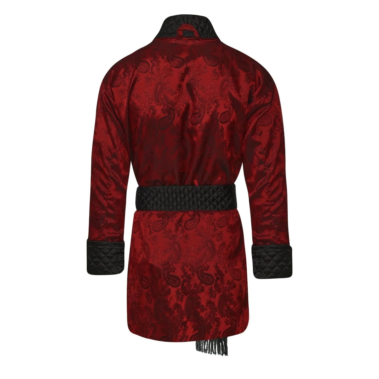 Clarke Men's Short Smoking Jacket - Claret