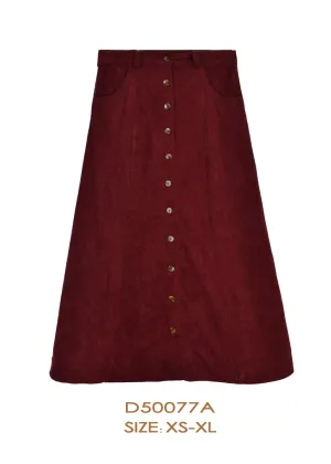 D50077A-SKIRT-Bordo