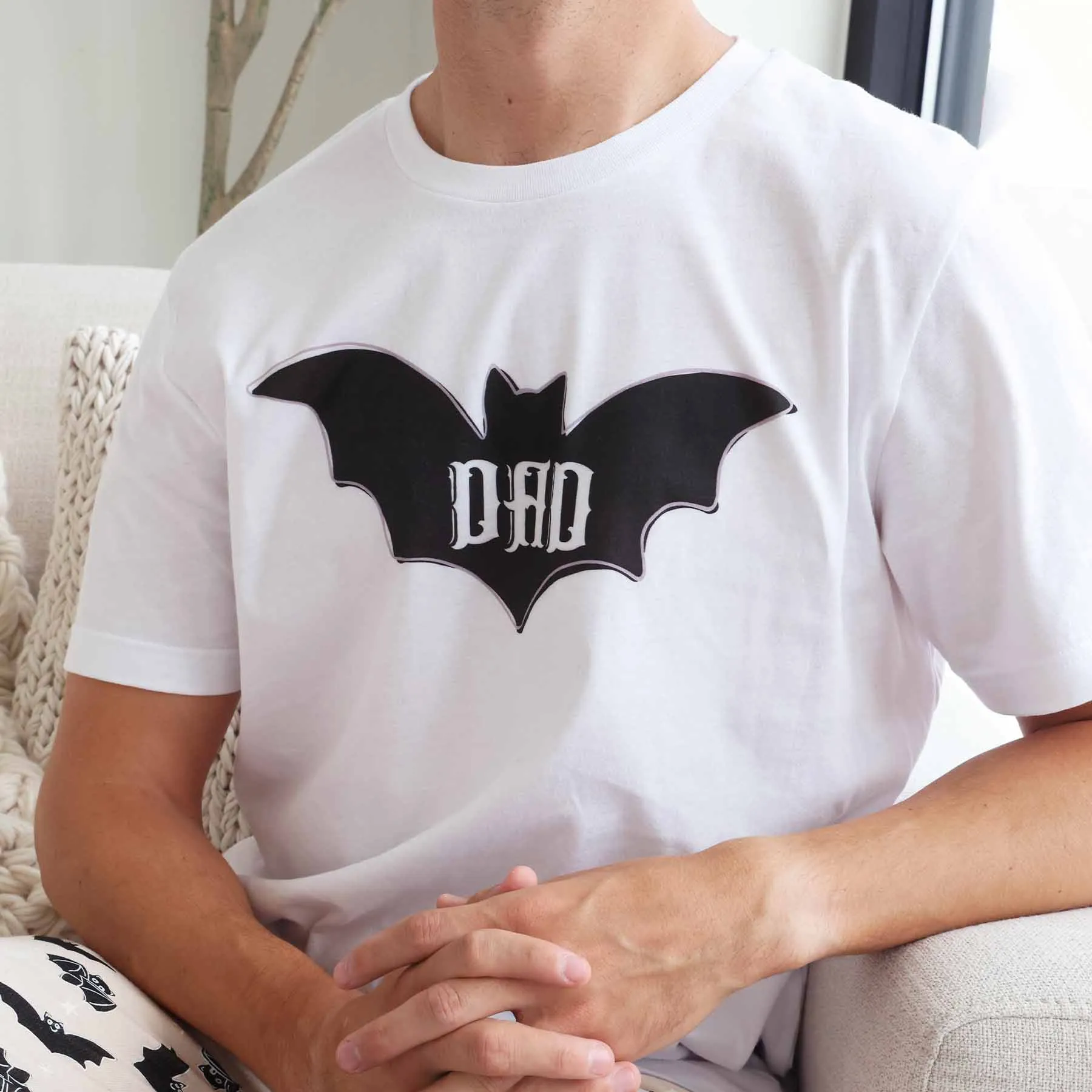 Dad Bat Graphic Tee | White