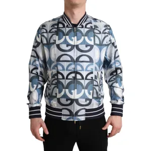 Dolce & Gabbana Multicolor Silk Bomber Jacket - Classic Elegance