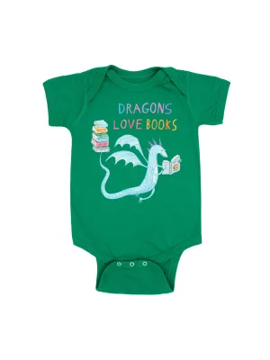 Dragons Love Books baby bodysuit