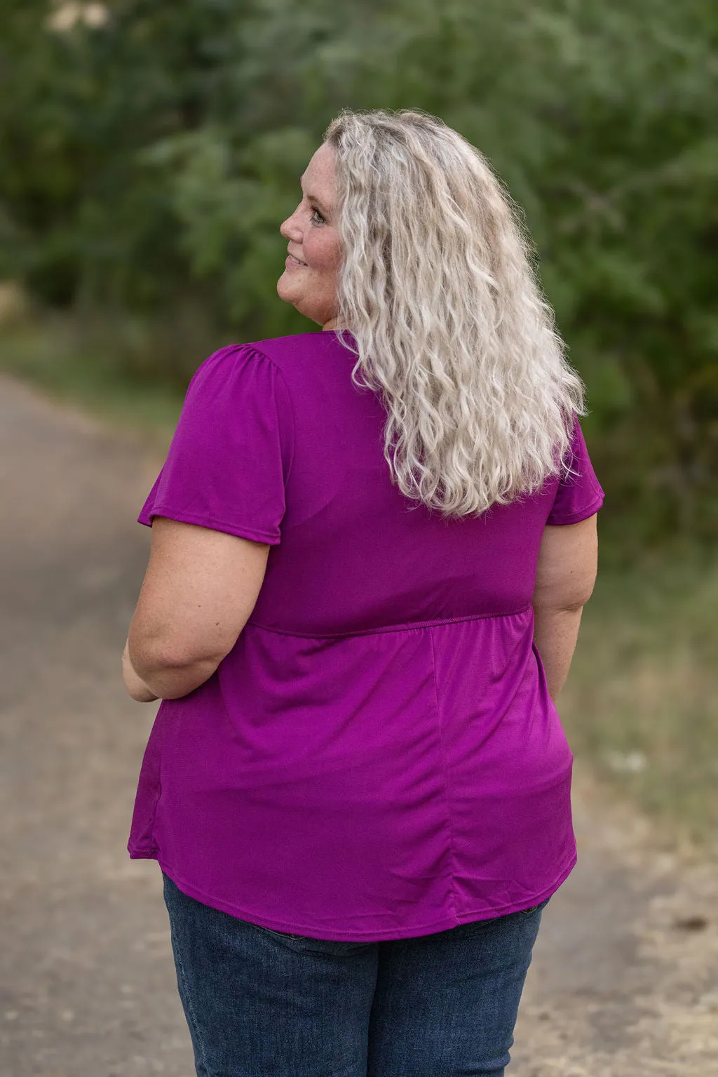 Emery Ruffle Top - Purple