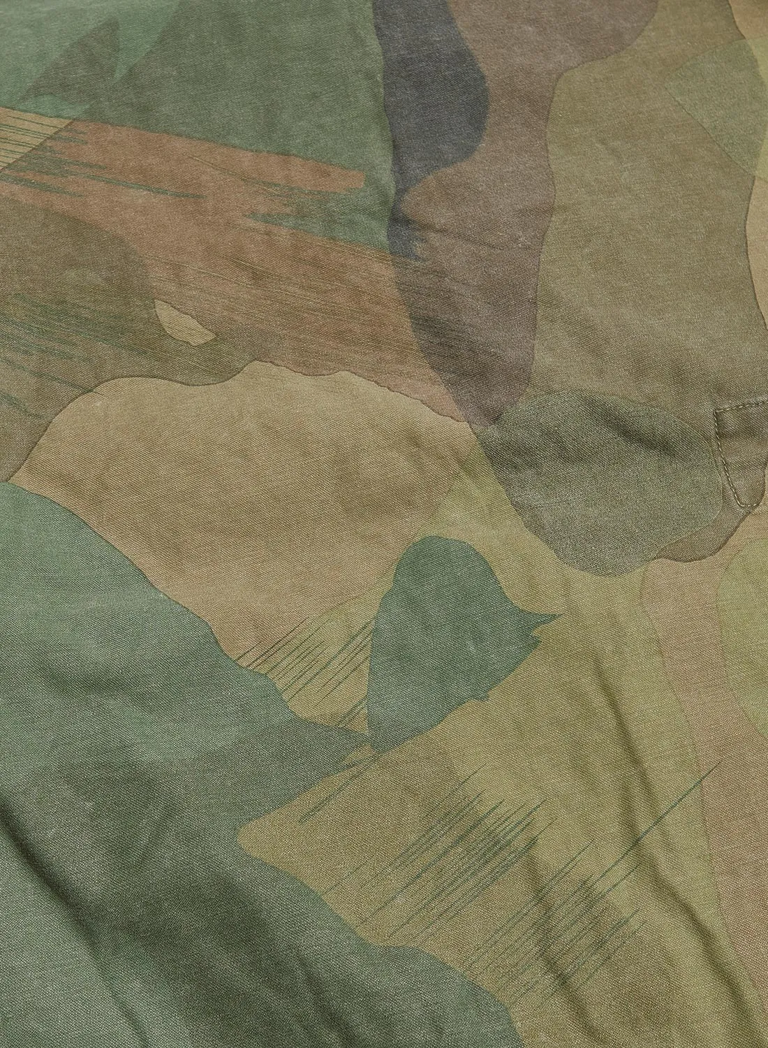 French Work Short Jacket Fade Camo in Green