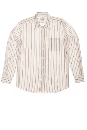 Hermes - Pink Dress Shirt with Grey & Red Stripes - IT 43