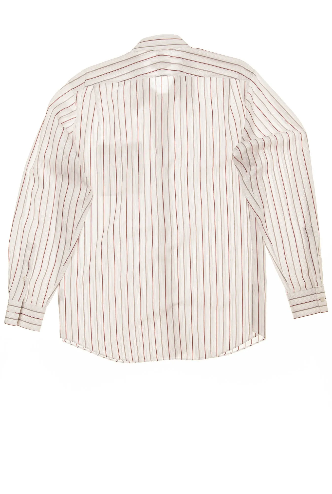 Hermes - Pink Dress Shirt with Grey & Red Stripes - IT 43