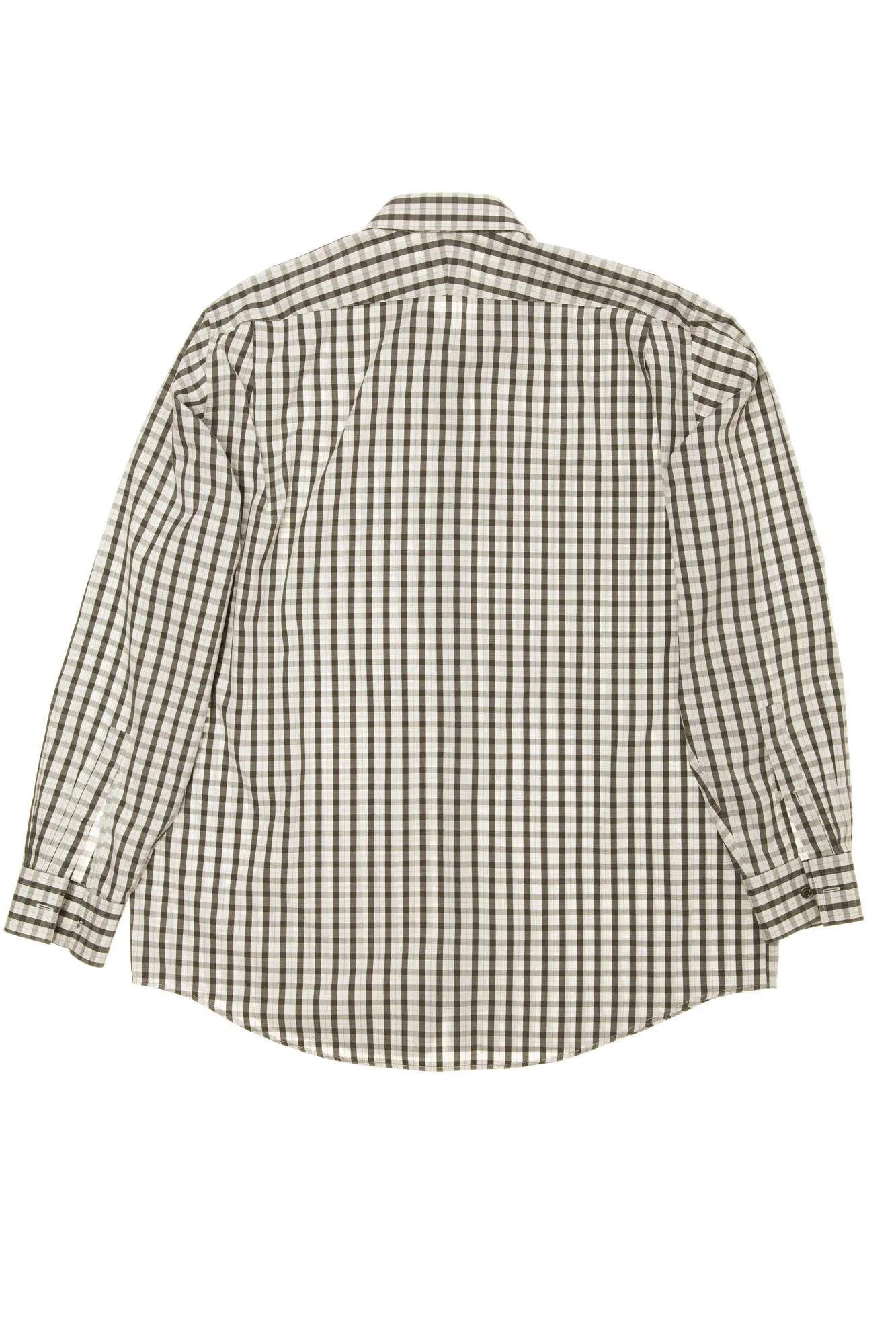 Hermes - White and Gray Checkered Long Sleeve Button Down - IT 43