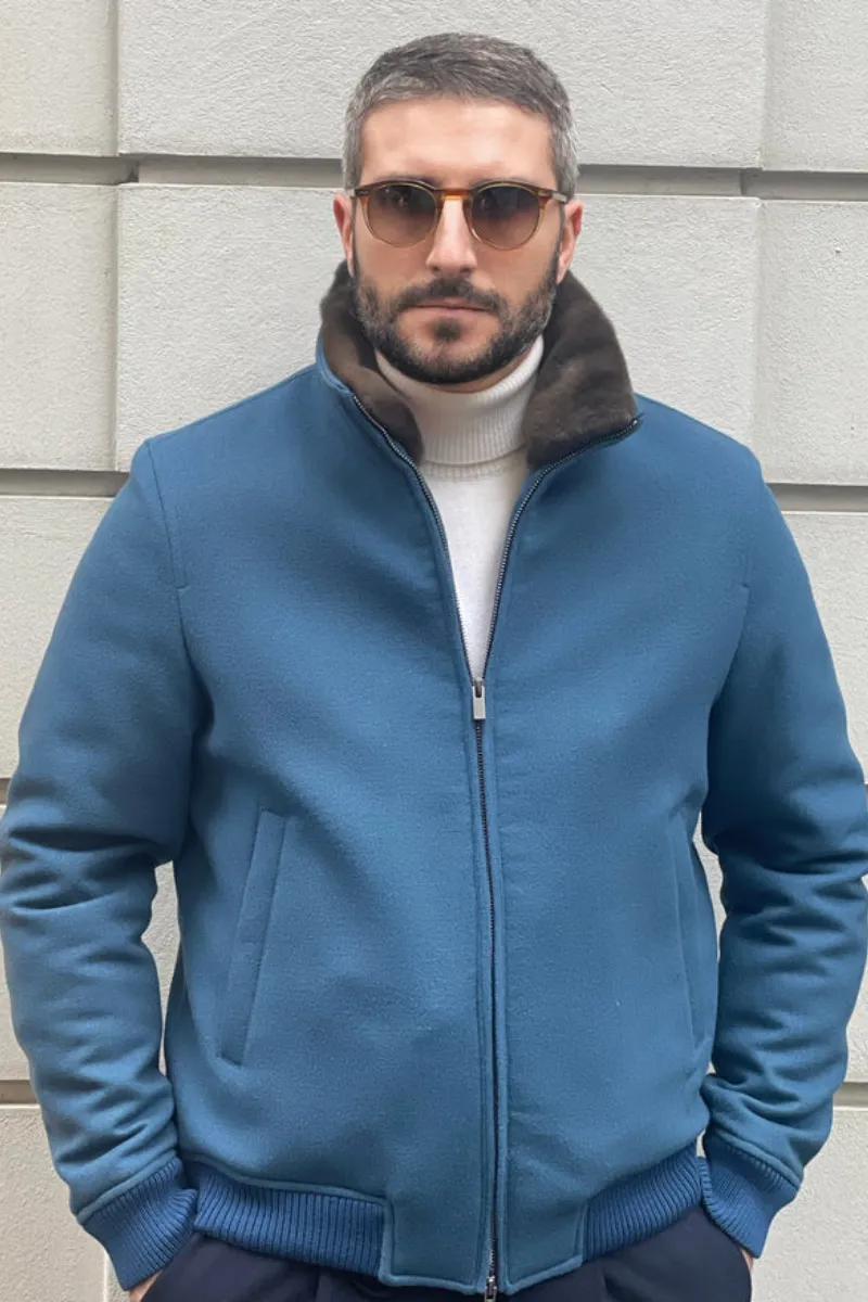 ICONIC BOMBER JACKET BLUE VEYRON