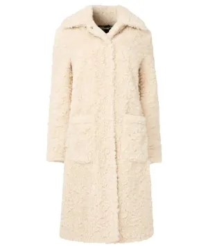 Joe Browns 8 Cream Cosy Up Furry Coat