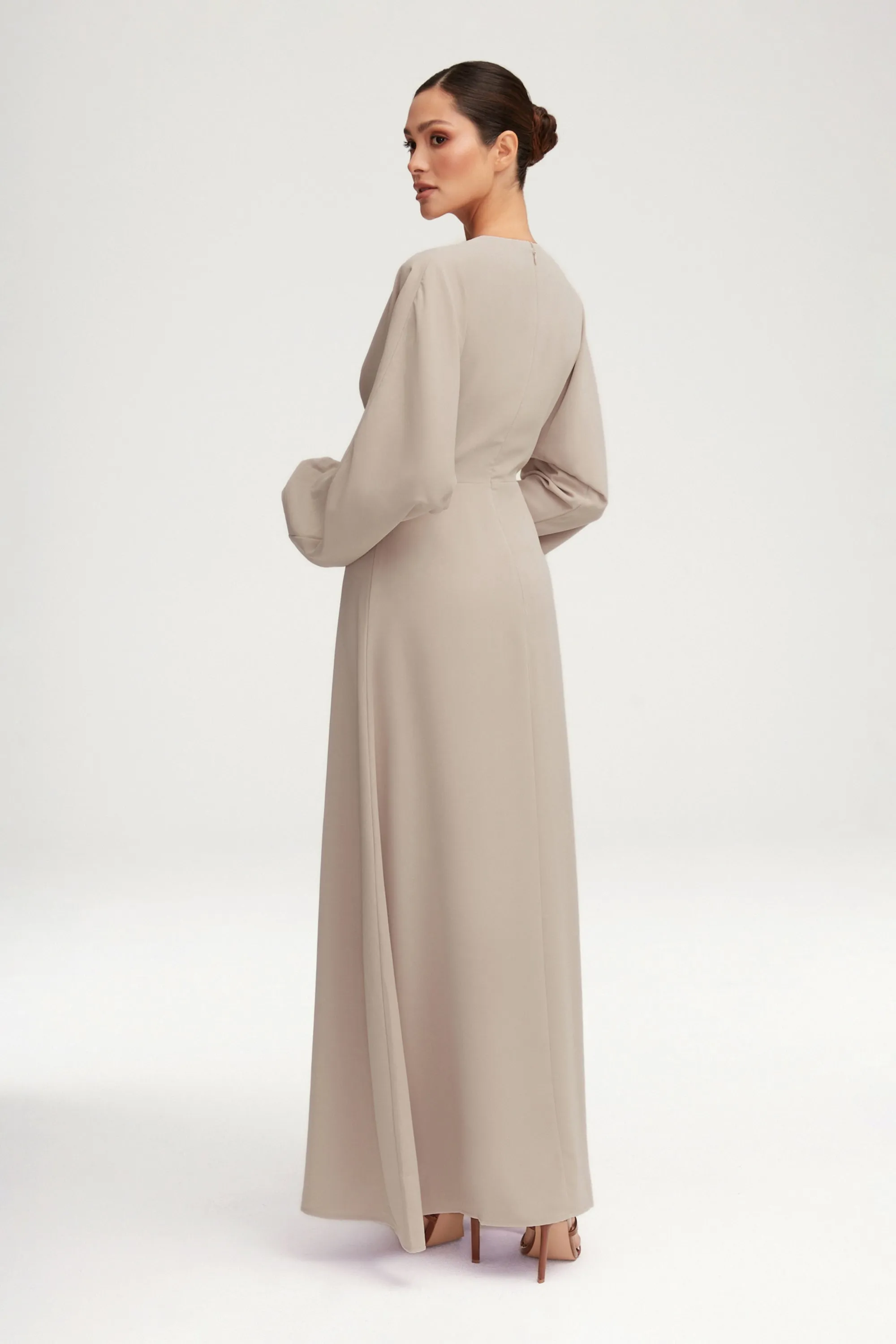 Karina Dolman Sleeve Maxi Dress - Stone