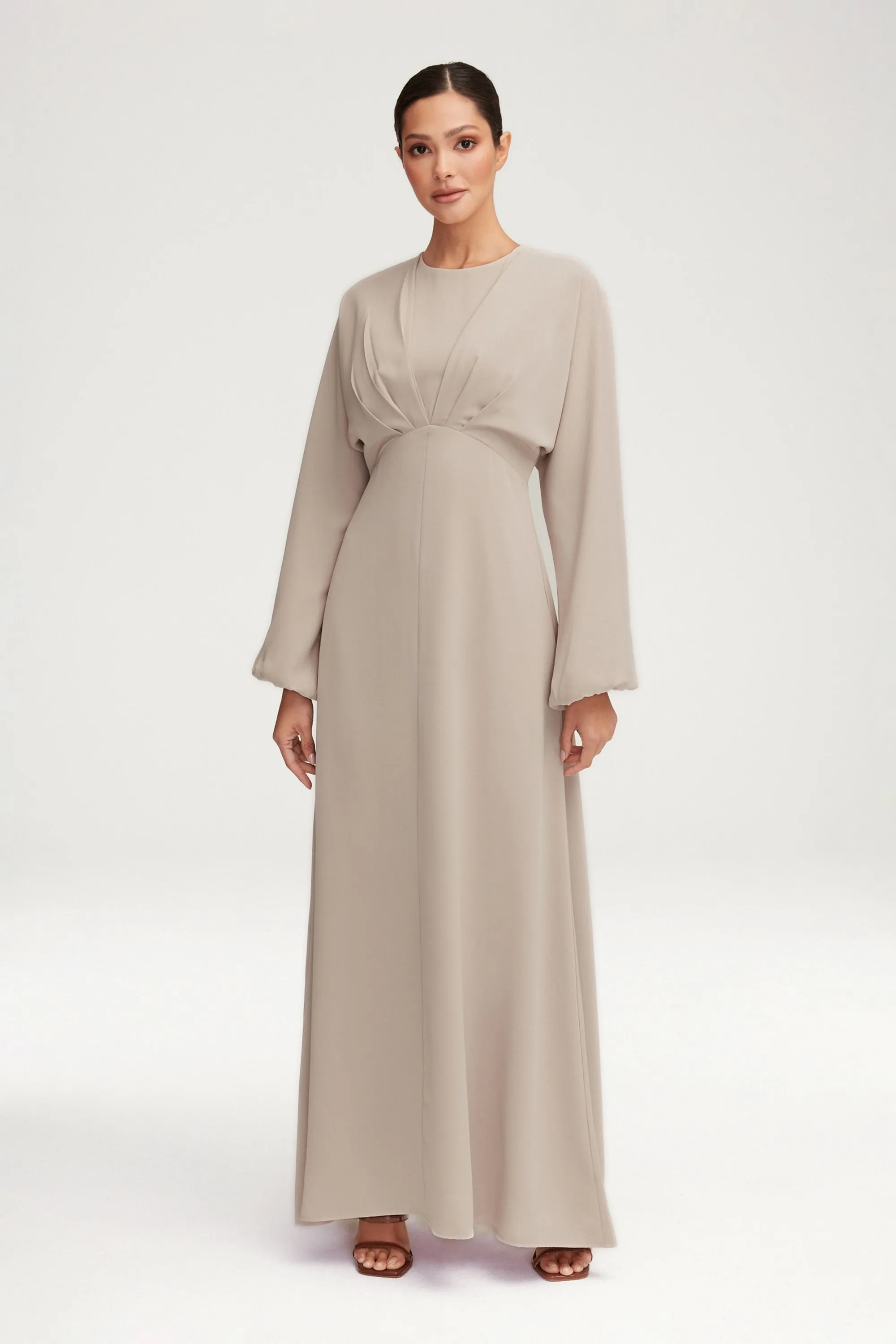 Karina Dolman Sleeve Maxi Dress - Stone