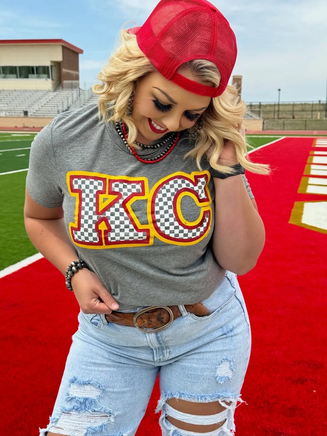 KC Checkered Print Graphic by Texas True Threads