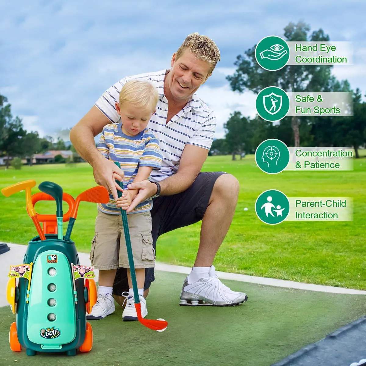 Kids Golf Club Set Indoor Outdoor Sports Toy