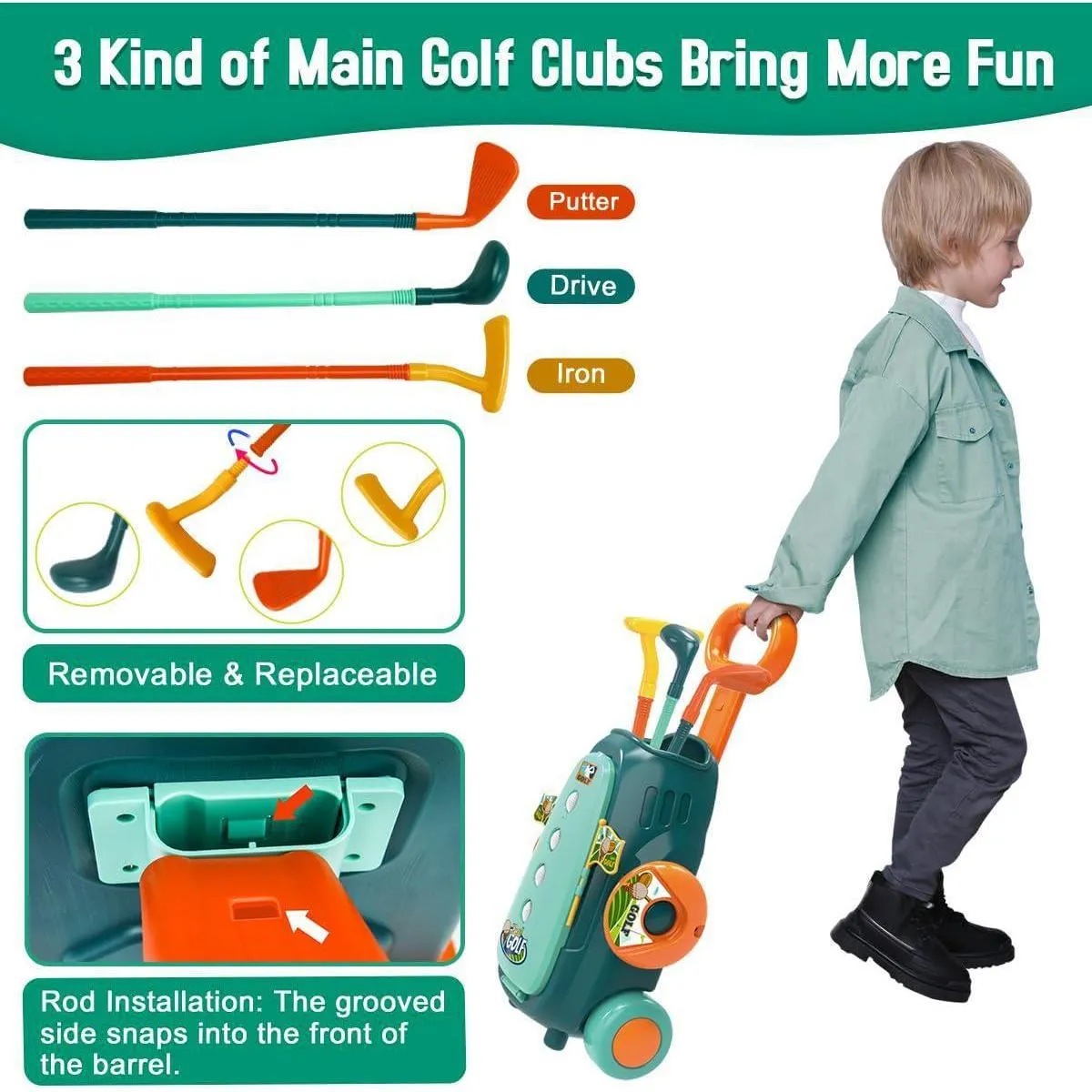 Kids Golf Club Set Indoor Outdoor Sports Toy