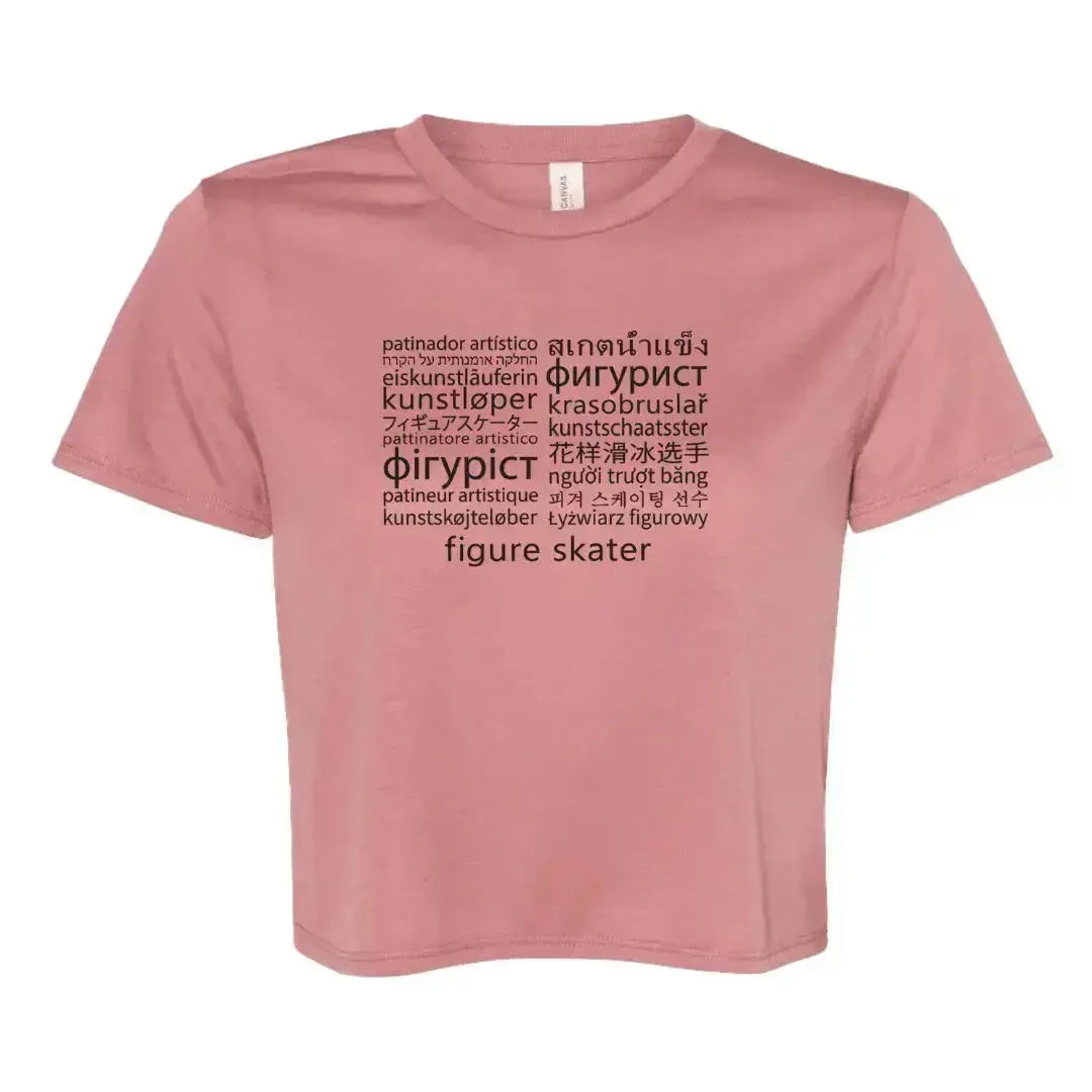 Languages - Feminine - Flowy Crop Tee