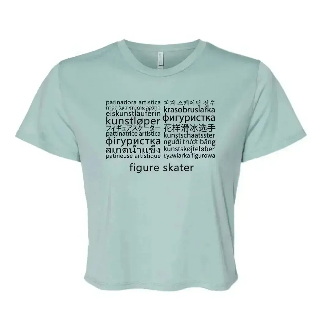 Languages - Feminine - Flowy Crop Tee