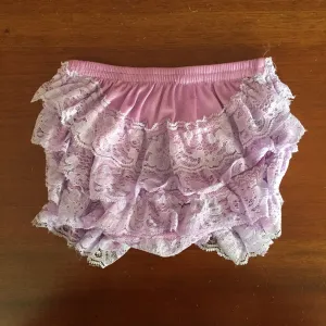 Lavender Lace Ruffle Nappy Cover