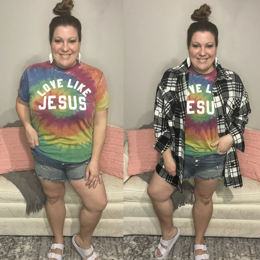 Love Like Jesus Acid Wash Tee