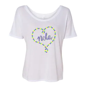 Mardi Gras NOLA Heart Graphic Tee