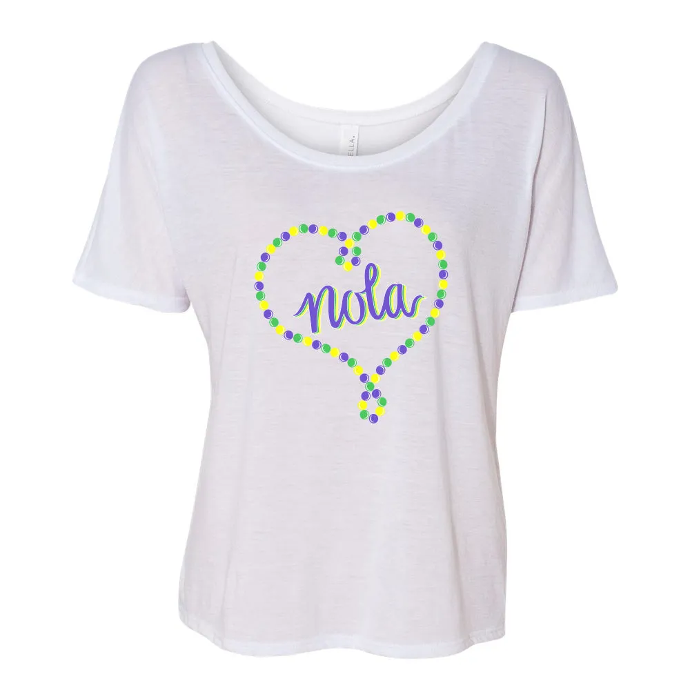 Mardi Gras NOLA Heart Graphic Tee