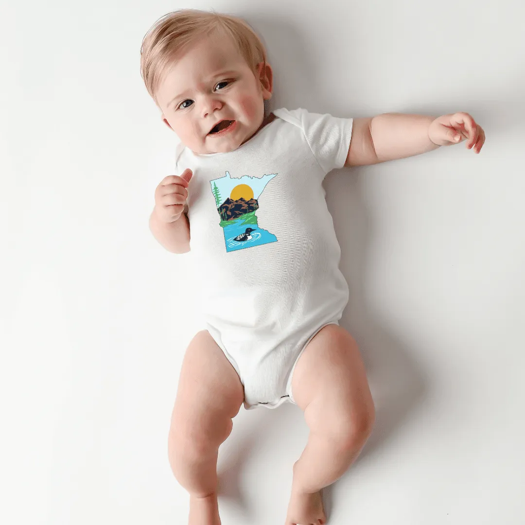 Minnesota Loon Baby Onesie