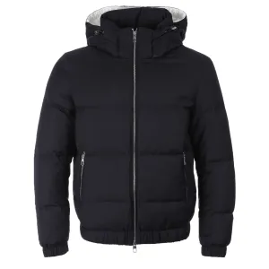 Mens Classic Navy Montecore Hooded Bomber Jacket