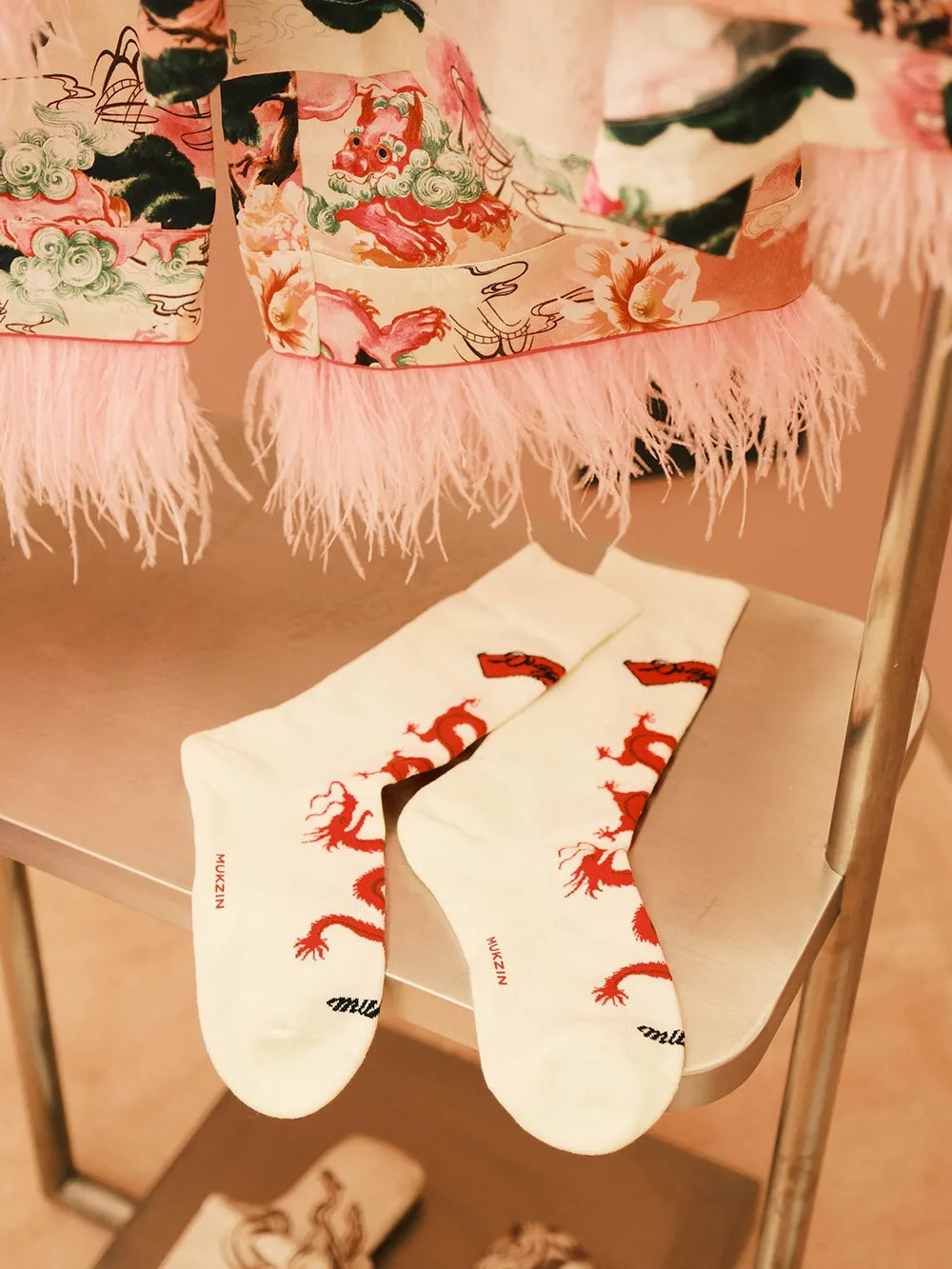 MUKZIN Charming Printed Original Three Pece Set High Quality Socks