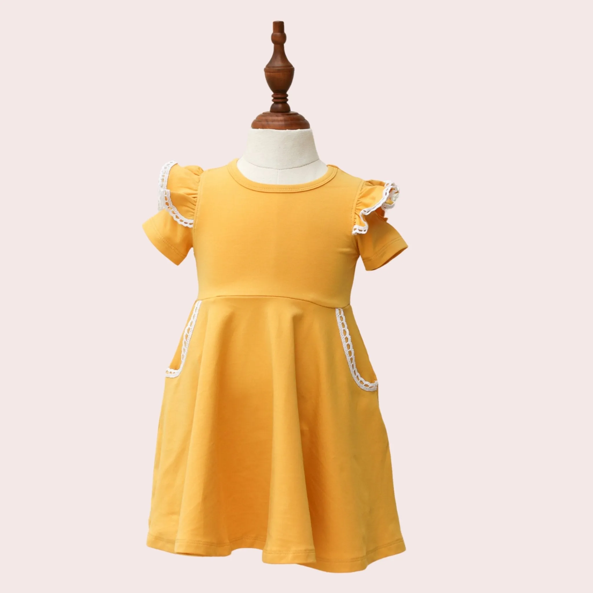 MUSTARD TWIRLY GIRL DRESS