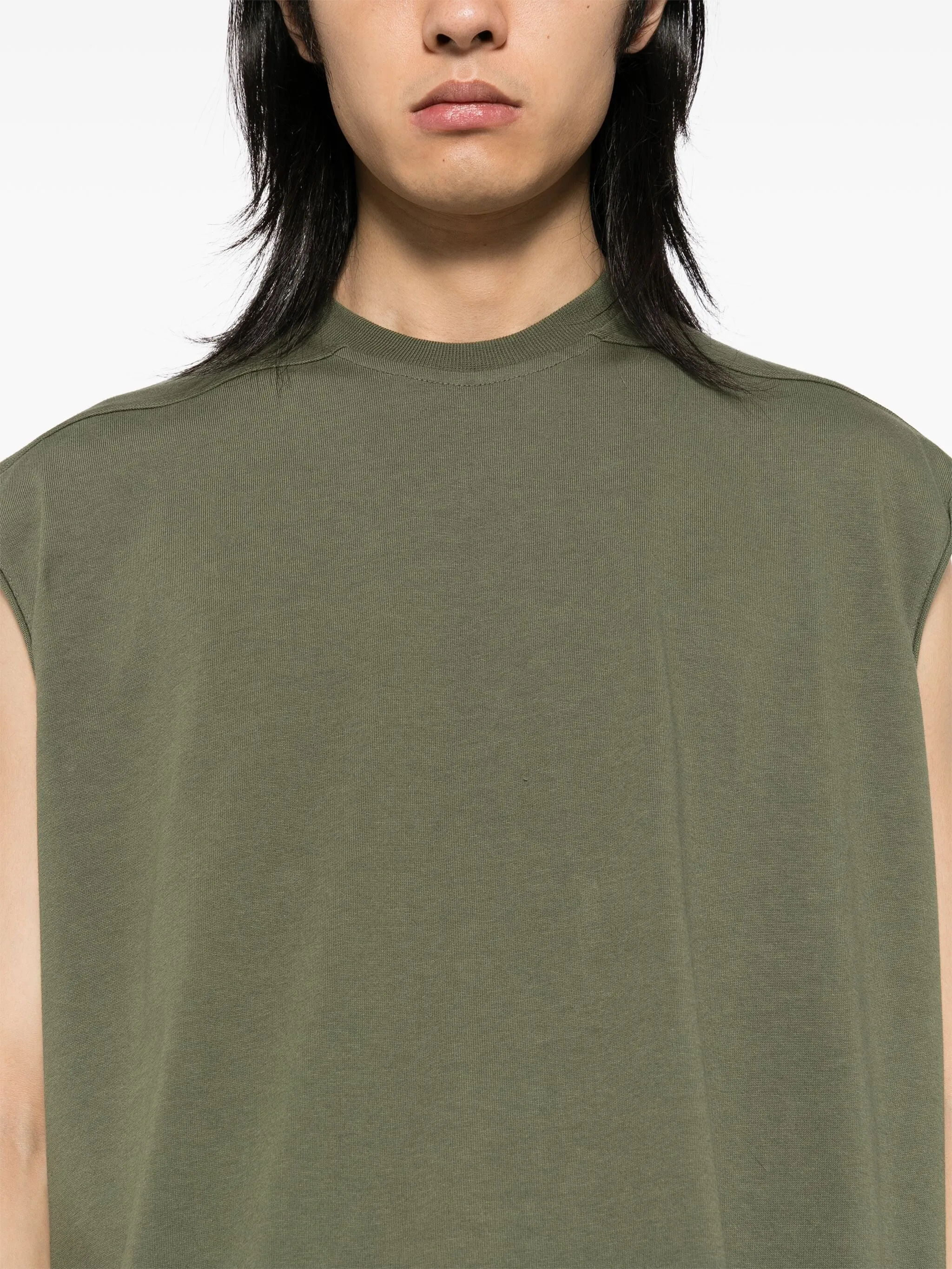 OVERSIZE SLEEVELESS T-SHIRT GRN