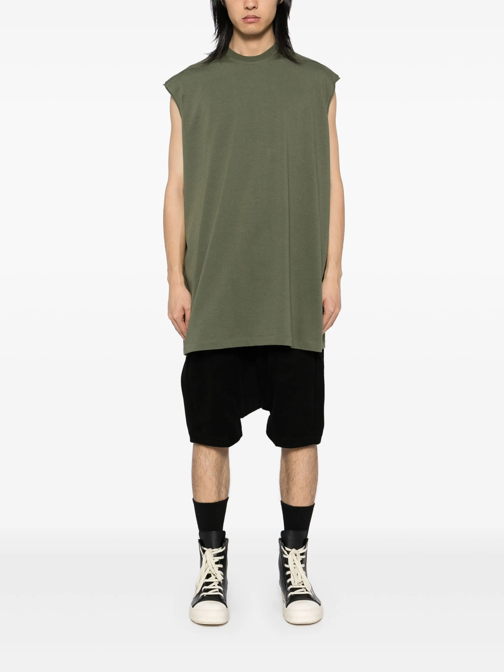 OVERSIZE SLEEVELESS T-SHIRT GRN