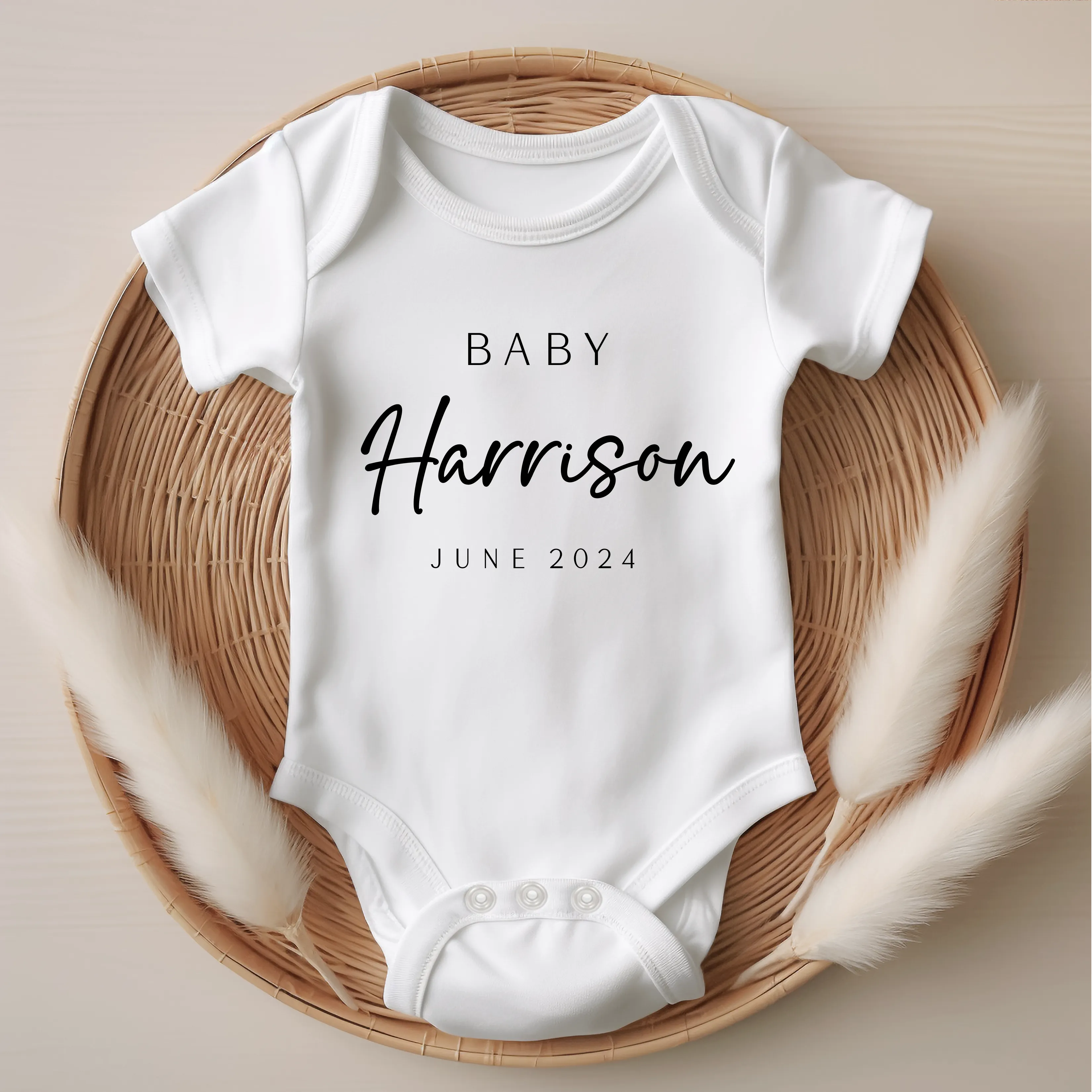 Personalised Baby Announcement Onesie