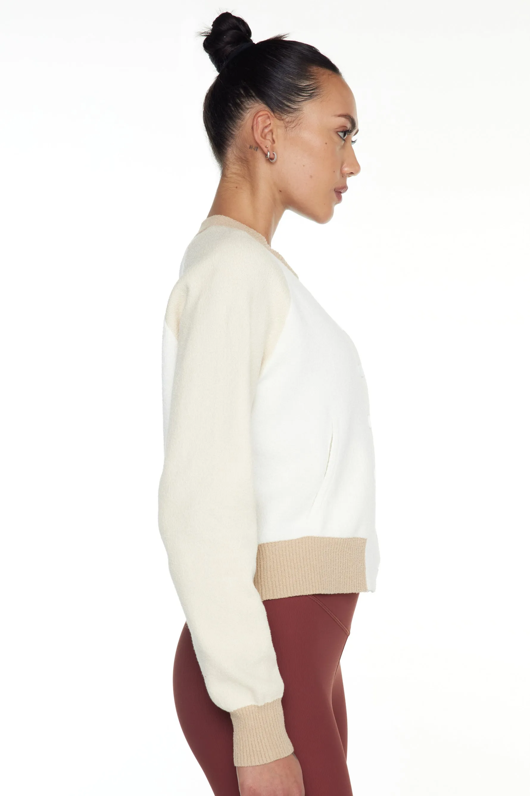 Rodeo Hallie Knit Bomber - White