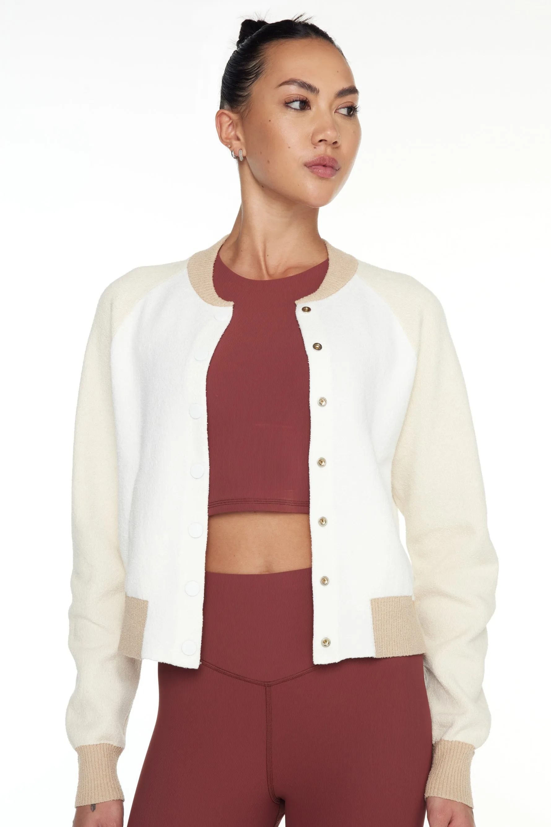 Rodeo Hallie Knit Bomber - White