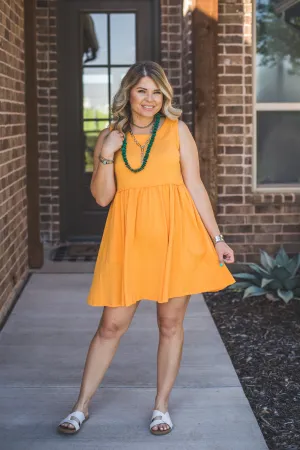 Tangerine Babydoll Dress