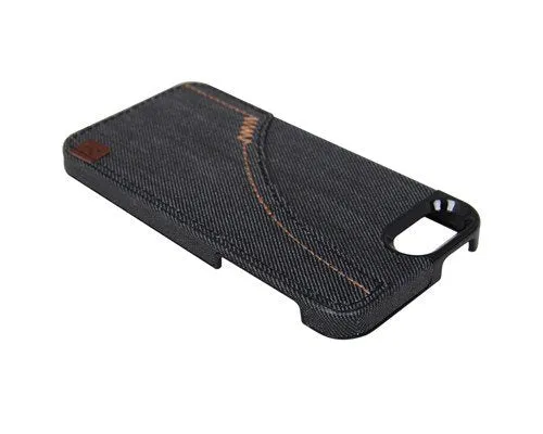 The Joy Factory Denim Premium Denim Hardshell Case with Pocket for iPhone5/5S, CSD111 (Smoke)