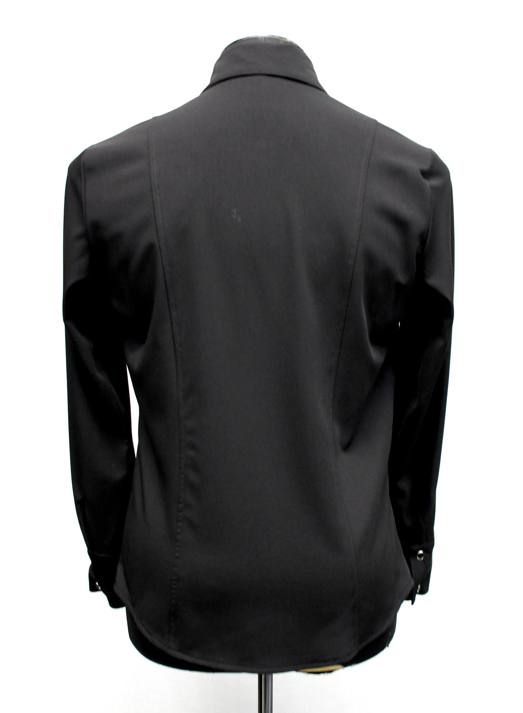 TUX SHIRT - BLACK w/  BLACK TRIM