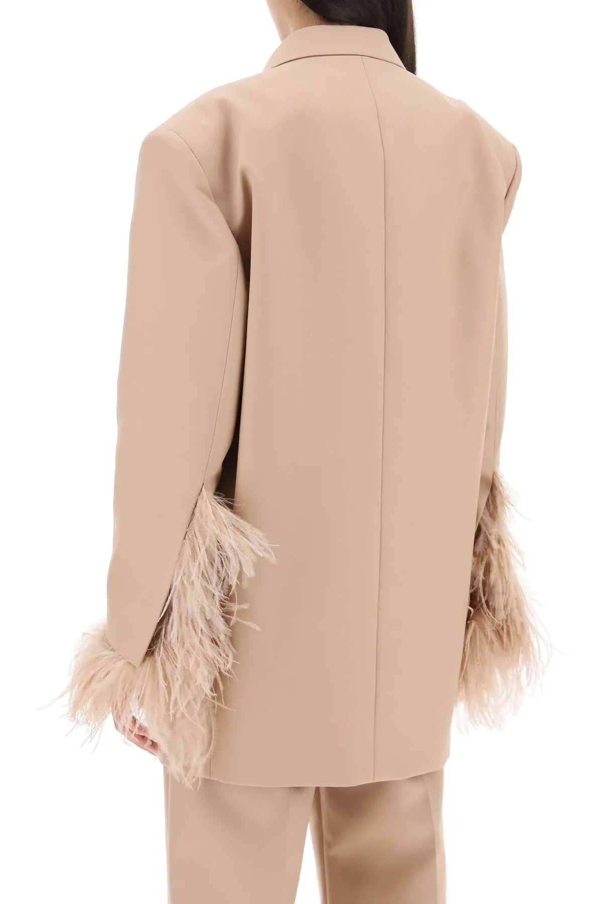 Valentino blazer with feathers on sleeves