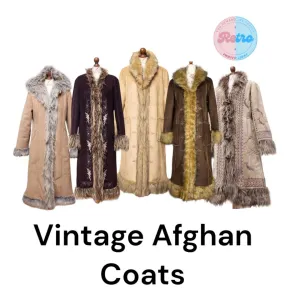 Vintage Afghan Coats 10 Pieces