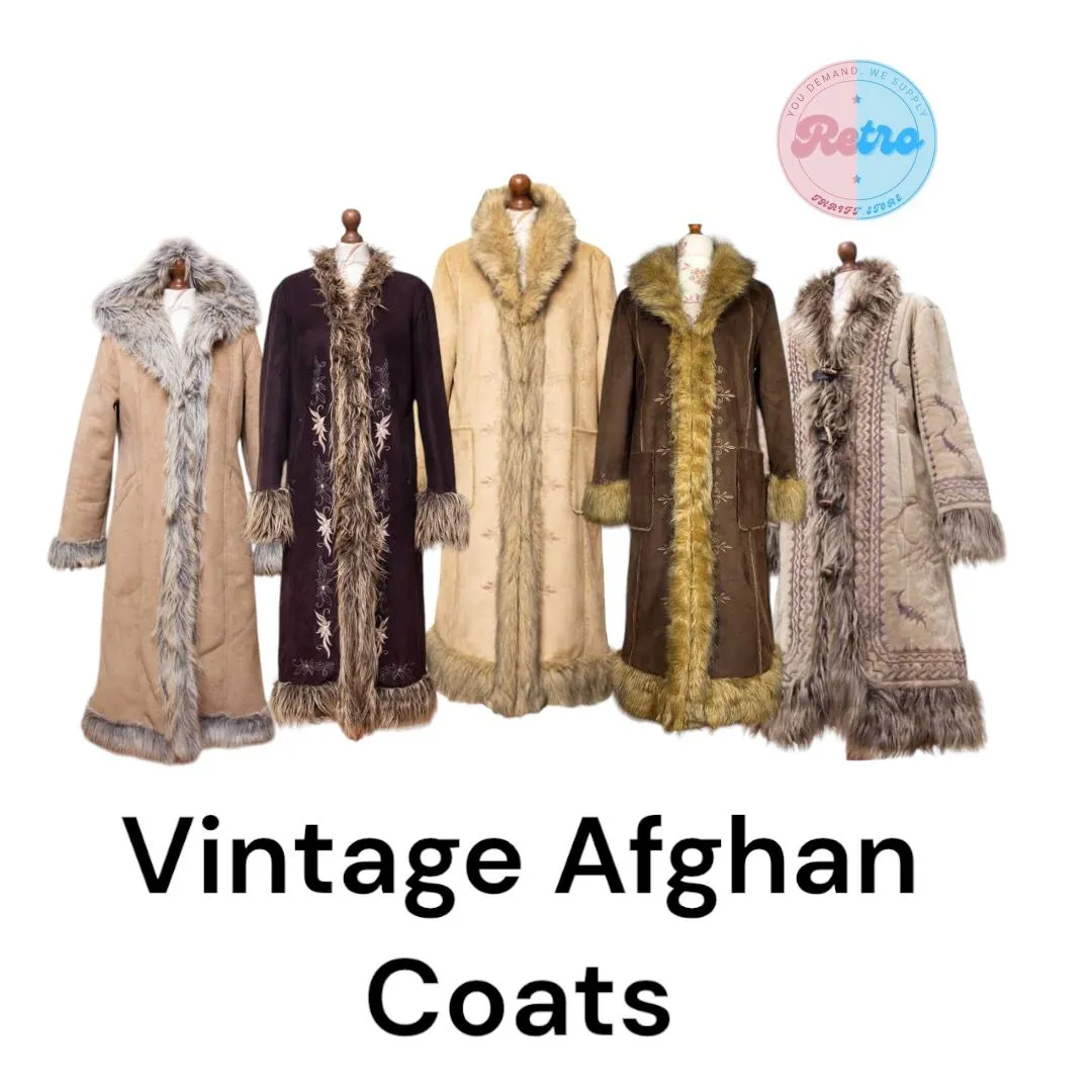 Vintage Afghan Coats 10 Pieces