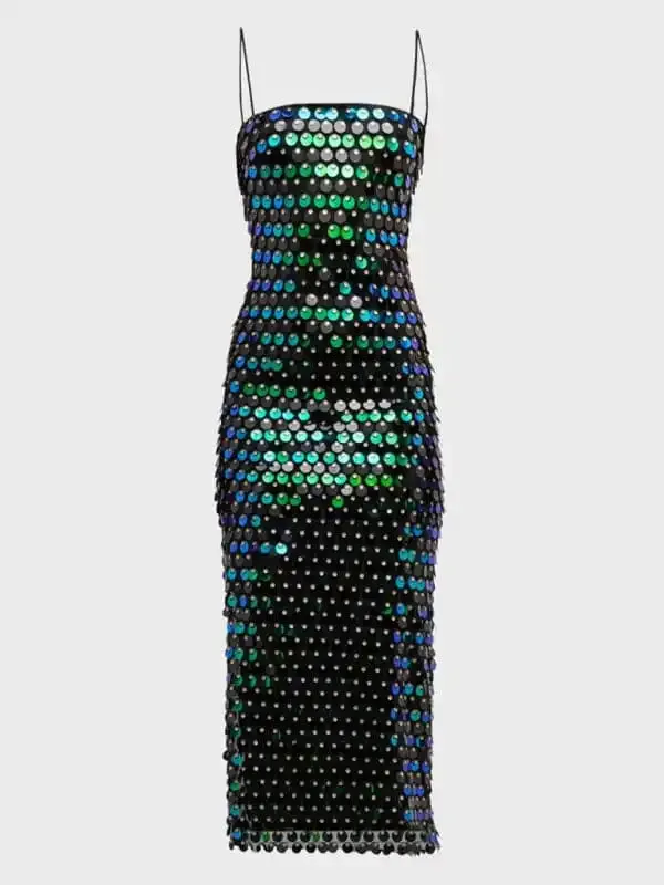 Women’s beaded strapless party long dress