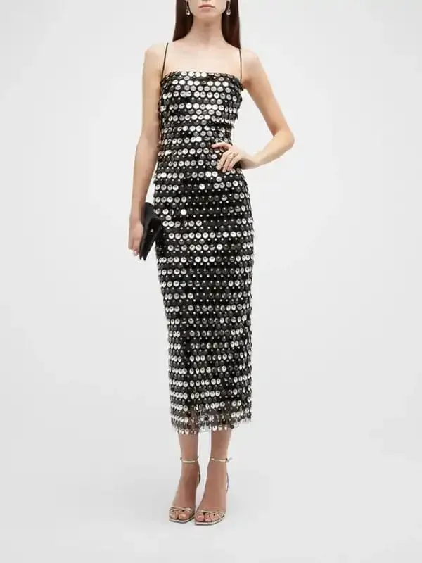 Women’s beaded strapless party long dress