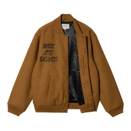 Carhartt WIP Deep Brown Varsity Bomber Work Jacket